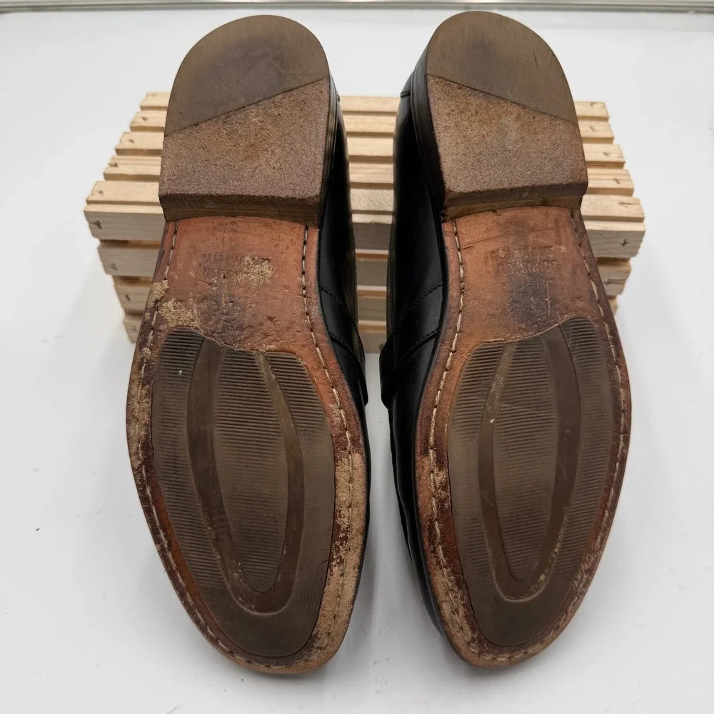 Johnston & Murphy Loafers Monk Strap Crocodile Embossed Black Brown Mens 10W